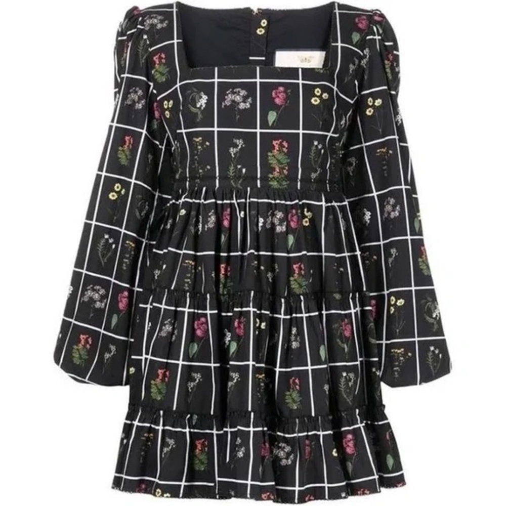 Agua by Agua Bendita Avena Black Floral Mini Dress